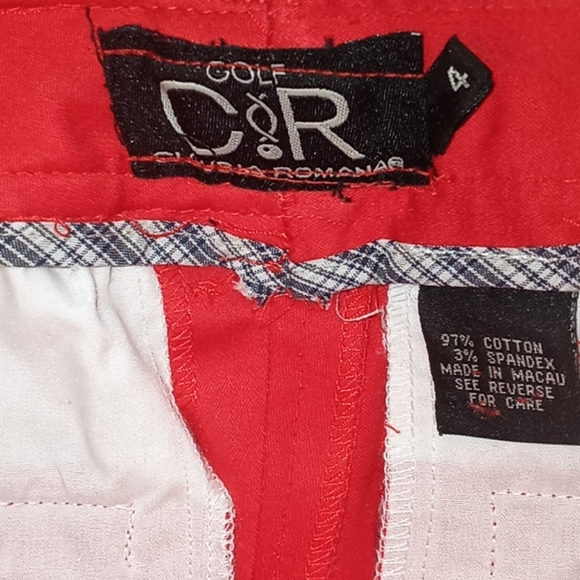VTG- Claudia Romana Red Golf ⛳ Capri Pants - Picture 7 of 13